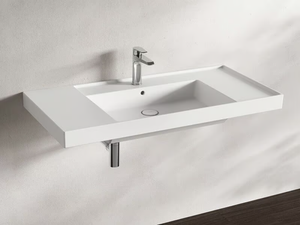 VERA - Wall-mounted ceramic washbasin _ Gruppo Geromin